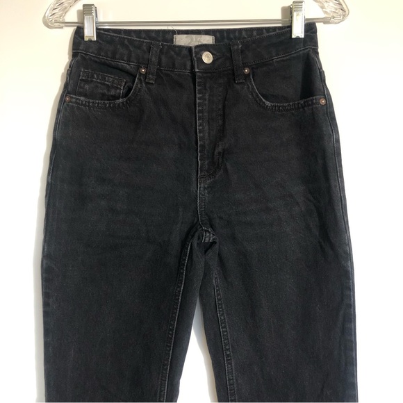 We The Free People Dakota Straight Leg Jeans Sz 25 High Rise Vintage Black Denim - Picture 6 of 14
